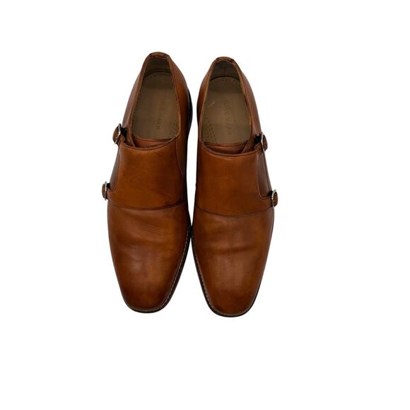 Cole Haan Men\'s Brown Leather Double Monk Strap Dress Shoes Size 12 M